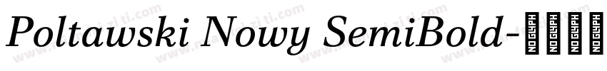 Poltawski Nowy SemiBold字体转换
